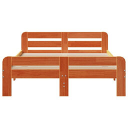 Berkfield Bed Frame Without Mattress Wax Brown 180X200 Cm Super King Size Solid Wood Pine - thumbnail 4