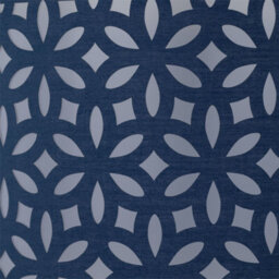 First Choice Lighting Chrome Tripod Table Lamp With Navy Blue Laser Cut Shade - thumbnail 4