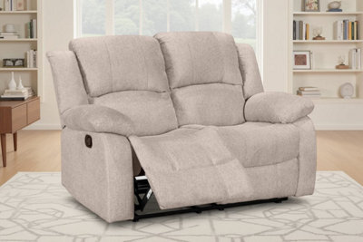 Fabric Beige 2 Seater Recliner Sofa Varesa - image 1