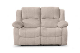 Fabric Beige 2 Seater Recliner Sofa Varesa - thumbnail 2