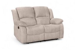 Fabric Beige 2 Seater Recliner Sofa Varesa - thumbnail 3