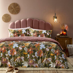 Furn. Asterea Floral Reversible Duvet Cover Set, Single, Multicolour - thumbnail 3