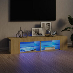 Berkfield Tv Cabinet With Led Lights Sonoma Oak 135X39X30 Cm - thumbnail 1