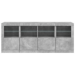 Vidaxl Sideboard With Led Lights Concrete Grey 163X37X67 Cm - thumbnail 6