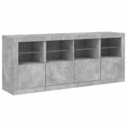 Vidaxl Sideboard With Led Lights Concrete Grey 163X37X67 Cm - thumbnail 5