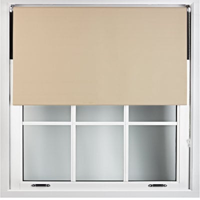 Furnished Blackout Roller Blinds With Metal Fittings- Cappuccino Trimmable Blind For Windows And Doors (W)140Cm (L)165Cm - image 1