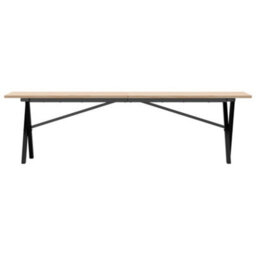 Berkfield Coffee Table X-Frame 160X40X45 Cm Solid Wood Pine And Steel - thumbnail 4