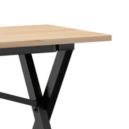 Berkfield Coffee Table X-Frame 160X40X45 Cm Solid Wood Pine And Steel - thumbnail 7