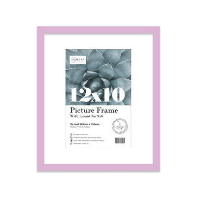 "12X10"" Lilac Frame With Mount For 9X6"" Pictures 20mm Slim Edge Portrait And Landscape Display With Wall Hooks And Kickstand" - image 1
