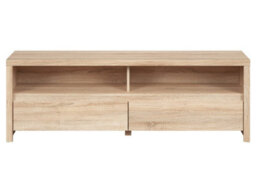 Arte Kaspian Oak Sonoma Media 144Cm Tv Cabinet - 2-Drawer Console With Open Shelf - thumbnail 2
