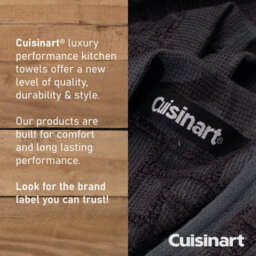 Cuisinart Professional Charcoal Rectangle Bamboo Cotton Sculpted Tea Towel 40 X 70Cm Pack Of 2 - thumbnail 6