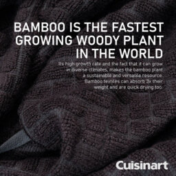 Cuisinart Professional Charcoal Rectangle Bamboo Cotton Sculpted Tea Towel 40 X 70Cm Pack Of 2 - thumbnail 3