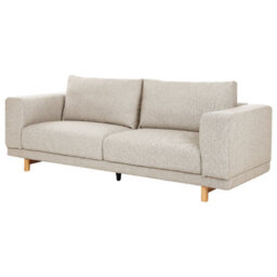 Beliani Sofa 3 Seater Nivala Fabric Light Beige - thumbnail 4