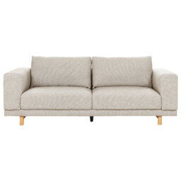 Beliani Sofa 3 Seater Nivala Fabric Light Beige - thumbnail 1