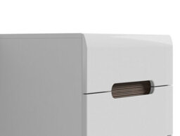 Impact Furniture Tallboy Tall Drawers Chest Of 5 Drawers Bedroom Living Room Storage Soft Close Black White Gloss Azteca - thumbnail 6