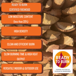 Let'S Braai Kiln Dried Eucalyptus Hardwood Ready To Burn Firewood Logs 30Kg. Fireplace, Log Burner, Wood Stove, Fire Pits, Pizza Oven - thumbnail 2