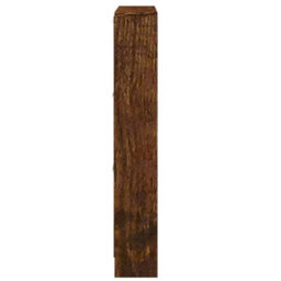 Berkfield Shoe Cabinet Smoked Oak 59X17X108 Cm Engineered Wood - thumbnail 7