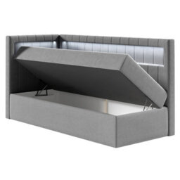 Junior Gold 3 Childrens Bed With Storage 80X200 Cm White Black Left Corner - thumbnail 2