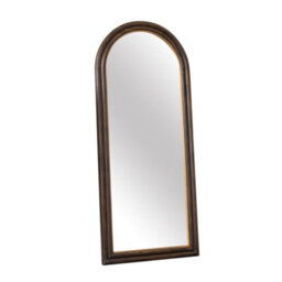 Melody Maison Dark Arched Wood & Gold Framed Wall & Leaner Mirror - 166Cm X 70Cm - thumbnail 8