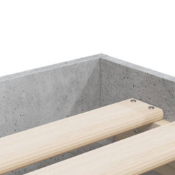 Berkfield Bed Frame With Drawers Without Mattress Concrete Grey 90X190 Cm Single - thumbnail 9