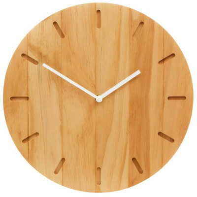 Orsina Rustic Natural Wood Effect Wall Clock, Contemporary Wall Clock, Precised Time Keeping  Wall Clock For Outdoor - image 1