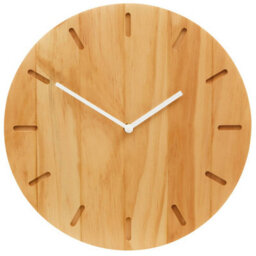Orsina Rustic Natural Wood Effect Wall Clock, Contemporary Wall Clock, Precised Time Keeping  Wall Clock For Outdoor