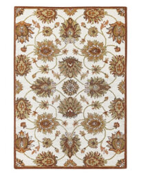 Beliani Heritage Hand-Tufted Wool Area Rug 140 X 200 Cm Beige Brown Oriental - thumbnail 1