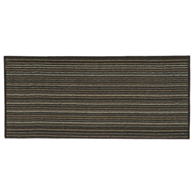 Jvl Arona Machine Washable Latex Backed Runner Doormat, 57X150Cm, Brown - image 1