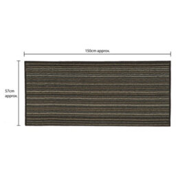 Jvl Arona Machine Washable Latex Backed Runner Doormat, 57X150Cm, Brown - thumbnail 8