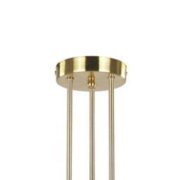 Beliani Brass 6-Light Open-Frame Ceiling Lamp, Matt Brass Tone, 33 Cm Diameter - thumbnail 3