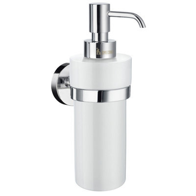 Smedbo Porcelain 200Ml Soap Dispenser With Round Wall Mount Holder