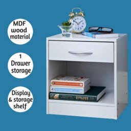 Spot On Dealz Bedside Table Small Side Table Living Room Tables End Cabinet Furniture Bedroom Indoor Storage - thumbnail 5