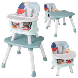 Costway 6-In-1 Baby High Chair Convertible Infant Feeding Chair-Colorful - thumbnail 1