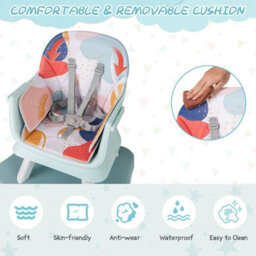 Costway 6-In-1 Baby High Chair Convertible Infant Feeding Chair-Colorful - thumbnail 7