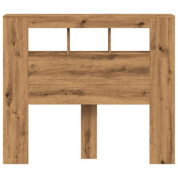 Berkfield Led Headboard Artisan Oak 120X18.5X103.5 Cm Engineered Wood - thumbnail 6