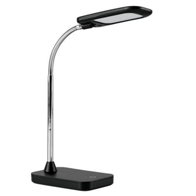 Valuelights Polaris Modern Gloss Black And Chrome 5W Led Touch Dimmer Adjustable Task Desk Lamp - image 1