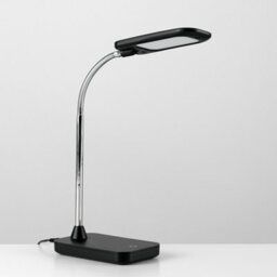 Valuelights Polaris Modern Gloss Black And Chrome 5W Led Touch Dimmer Adjustable Task Desk Lamp - thumbnail 4