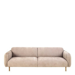 Wyld Haus Cambridge 3-Seater Upholstered Sofa In Fay Beige Fabric - thumbnail 3