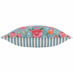 Wylder Nature Claudia Floral Duck Egg Blue Outdoor Cushion Cover - thumbnail 3