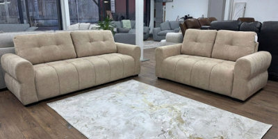 Stratus Interiors Mirabal Fabric Sofa Set - 3 And 2 Seater - Modern Comfort Design - image 1