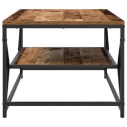 Berkfield Coffee Table With Shelf - Old Wood, 90X50X40 Cm, Engineered Wood - thumbnail 6
