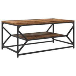 Berkfield Coffee Table With Shelf - Old Wood, 90X50X40 Cm, Engineered Wood - thumbnail 7
