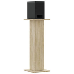 Walplus Speaker Stands 2 Pcs Sonoma Oak 30X30X80 Cm Engineered Wood - thumbnail 3