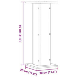 Walplus Speaker Stands 2 Pcs Sonoma Oak 30X30X80 Cm Engineered Wood - thumbnail 9