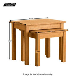 Lanner Oak Nest Ff Tables -Set Of 2 By Roseland Furniture - thumbnail 7