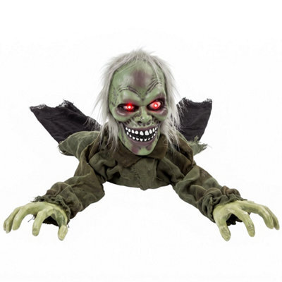 Animatronic Crawling Zombie With Light-Up Eyes And Creepy Sound - image 1