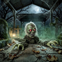 Animatronic Crawling Zombie With Light-Up Eyes And Creepy Sound - thumbnail 6