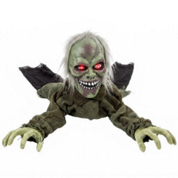 Animatronic Crawling Zombie With Light-Up Eyes And Creepy Sound - thumbnail 1