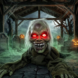 Animatronic Crawling Zombie With Light-Up Eyes And Creepy Sound - thumbnail 5