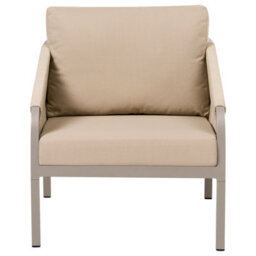 Beliani Garden Lounge Set With Table 5 Seater Murato Metal Beige - thumbnail 8